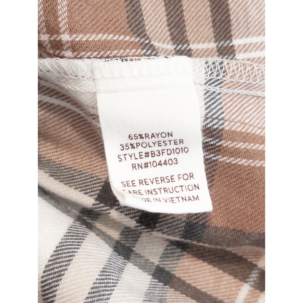The Nines Plaid Babydoll Dress Women S Cottagecore Western Flannel Grunge NWT - Picture 5 of 8